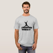 彼のためのおもしろいなギフト今日I POOPEDの灰色のTシャツ Tシャツ (正面フル)