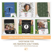 彼のためのおもしろいゴルファーのユーモアはスポーツブルーのモノグラム ゴルフタオル