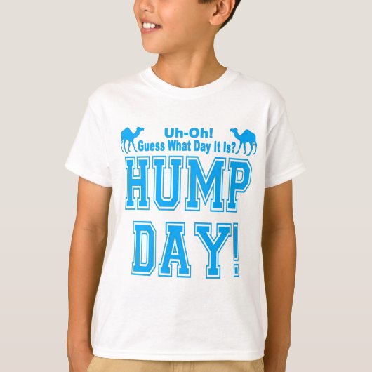 彼のためのこぶ日の青 Tシャツ (正面)