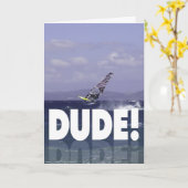 彼のためのウィンドサーファーの誕生日 カード (黄色い花)