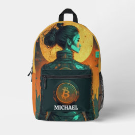 彼のためのオフィスギフトのためのビットコインのヒロインバッグ プリントバックパック