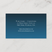 彼のためのカメラマンの専門の深く青いトレンディー 名刺 (裏面)