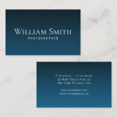 彼のためのカメラマンの専門の深く青いトレンディー 名刺 (正面/裏面)