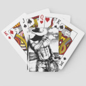 彼のためのギフトオリジナルクールアートハンサムなカウボーイ トランプ (裏面)