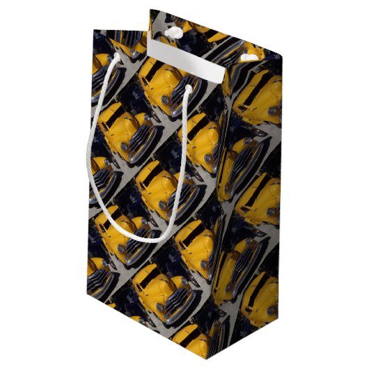 彼のためのクラシックな車のギフトバッグ スモールペーパーバッグ (裏面アングル)