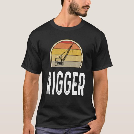 彼のためのクレーンのオペレータのリガー建築 Tシャツ (正面)