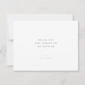 彼のためのバプテスマモダンのミニマカスタムリスト写真 サンキューカード (裏面)