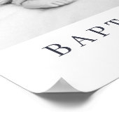 彼のためのバプテスマモダンのミニマカスタムリスト写真 ポスター (角)