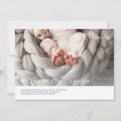 彼のためのバプテスマ | モダンシンプルエレガント写真 招待状 (正面)