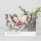 彼のためのバプテスマ | モダンシンプルエレガント写真 招待状 (スタンド正面)