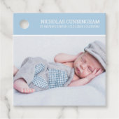 彼のためのバプテスマ |写真モダンシンプルカスタムの フェイバータグ (正面)