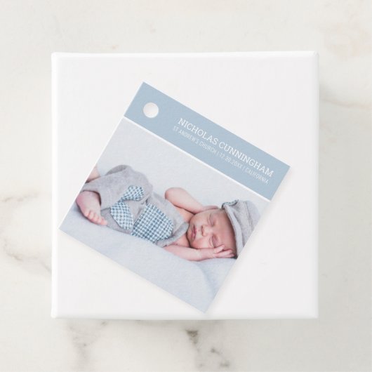 彼のためのバプテスマ |写真モダンシンプルカスタムの フェイバータグ (インサイチュ)