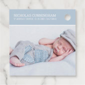 彼のためのバプテスマ |写真モダンシンプルカスタムの フェイバータグ (裏面)