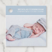 彼のためのバプテスマ |写真モダンシンプルカスタムの フェイバータグ (正面)