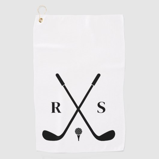 彼のためのパーソナライズされたゴルフ愛好家のギフト カスタム ゴルフタオル (正面)