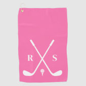 彼のためのパーソナライズされたゴルフ愛好家のギフト カスタム ゴルフタオル (正面)