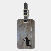 彼のためのパーソナライズな名前|のオオシカの素朴な木製の穀物 ラゲッジタグ (正面縦)
