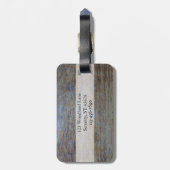 彼のためのパーソナライズな名前|のオオシカの素朴な木製の穀物 ラゲッジタグ (裏面縦)