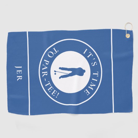 彼のためのパーTeeおもしろいゴルファーのユーモアのモノグラム ゴルフタオル (横)