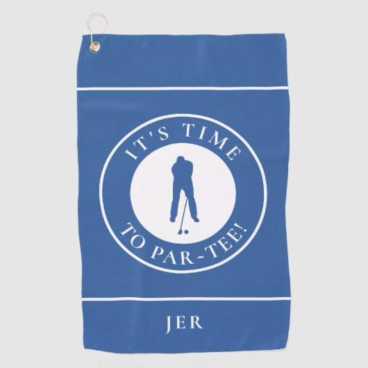 彼のためのパーTeeおもしろいゴルファーのユーモアのモノグラム ゴルフタオル (正面)