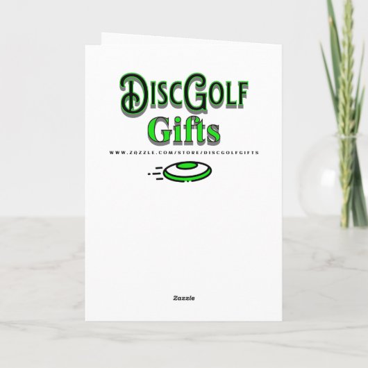 彼のためのピクセルアートディスクゴルフ誕生日 カード (裏面)