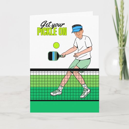 彼のためのピックボール誕生日あなたの漬物を得る カード (正面)