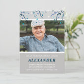 彼のためのフォトグレイ紙吹雪98歳 招待状 (スタンド正面)