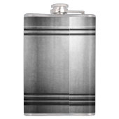 彼のためのブラシをかけられたクロムお洒落でパーソナライズなフラスコ フラスク (裏面)