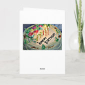 彼のためのレトロの女性バースデー・カード カード (裏面)