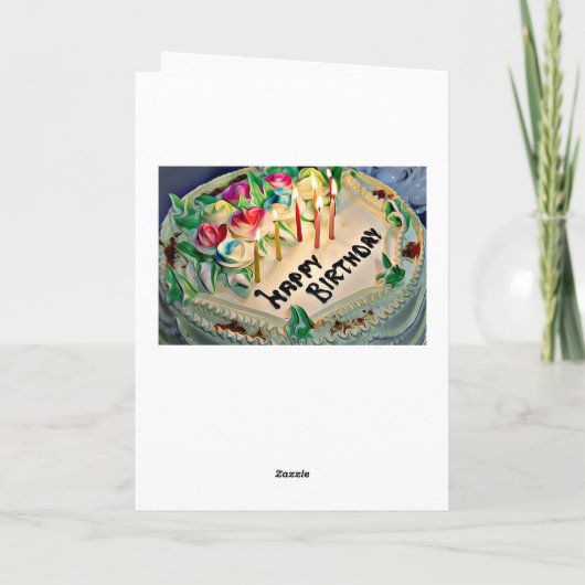 彼のためのレトロの女性バースデー・カード カード (裏面)