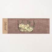 彼のための個人的な茶色の黒の居心地の良い象 ヨガマット (正面(横))