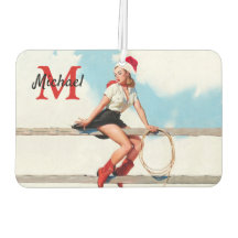 彼のための古い学校の女性のカーボーイクリスマスギフト