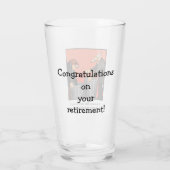 彼のための引退ユーモアのビアグラスの贈り物 タンブラーグラス (裏面)