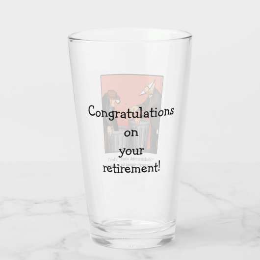 彼のための引退ユーモアのビアグラスの贈り物 タンブラーグラス (裏面)