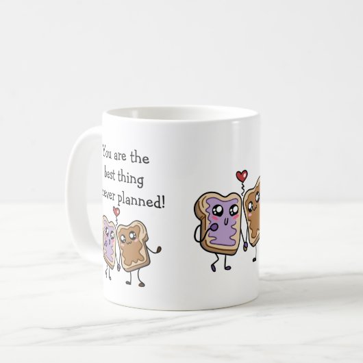 彼のための愛の引用文おもしろい- – することができるパーソナライズされた コーヒーマグカップ (正面左)