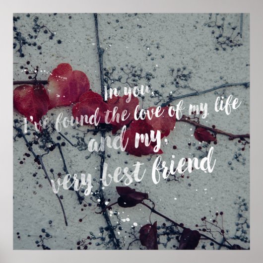 彼のための愛の引用文-タイポグラフィポスター ポスター (正面)