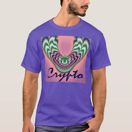 彼のための暗号のCryptocurrencyのデザインのTシャツ Tシャツ (正面)
