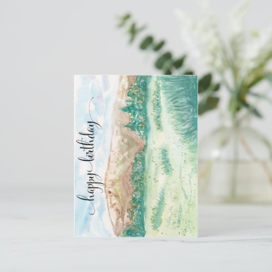 彼のための水彩ポストカード、水彩の山々 ポストカード (スタンド正面)