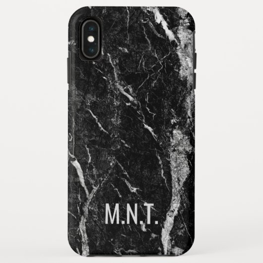 彼のための白黒のモノグラムの大理石の箱のギフト彼女 Case-Mate iPhoneケース (裏面)