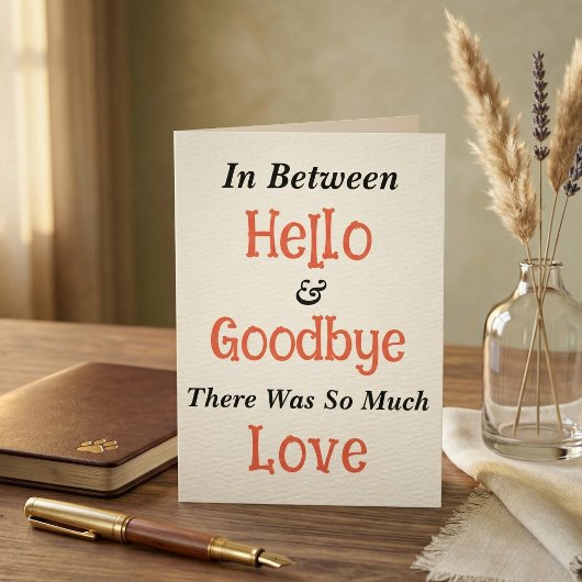 彼のための素敵な同情カード彼女,ペット死別 招待状