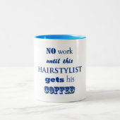 彼のための美容師のコーヒー・マグ ツートーンマグカップ (中央)