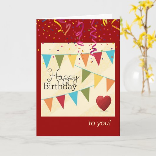 彼のための誕生日のファンファーレカード カード (黄色い花)