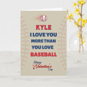 彼のための野球のグリーティングカード、彼のためのバレンタイン カード (黄色い花)