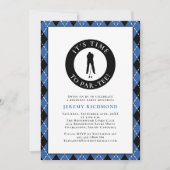 彼のための面白いゴルフの誕生日パーティー 招待状 (正面)