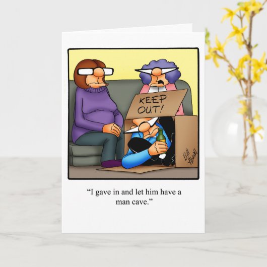 彼のための面白い記念日カード スペクティクル カード (黄色い花)