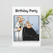 彼のための面白い誕生日パーティーの招待状 招待状 (スタンド正面)