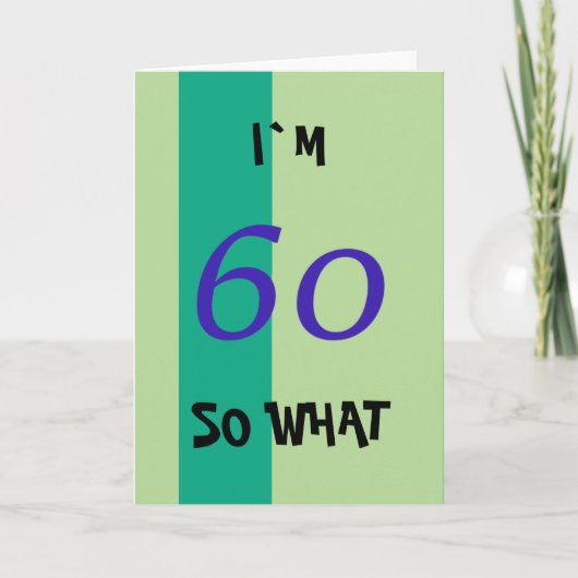 彼のための面白い60歳の誕生日 カード (正面)