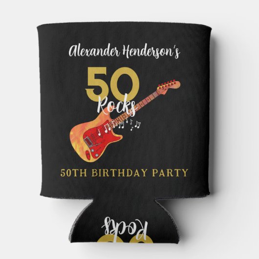 彼のための50ロックス誕生日パーティー 缶クーラー (裏面)