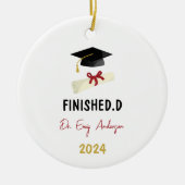 彼のためのEDD卒業ギフト、EDDギフト セラミックオーナメント (正面)