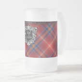 彼のためカスタマイズ可能なLichtieの赤いガラスマグ- フロストグラスビールジョッキ (正面右)